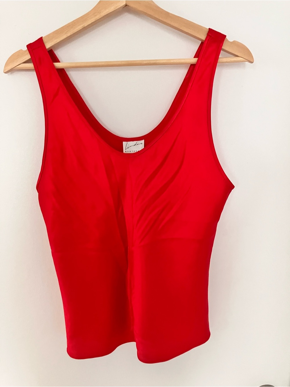 Linda Red Satin Slip Chemise